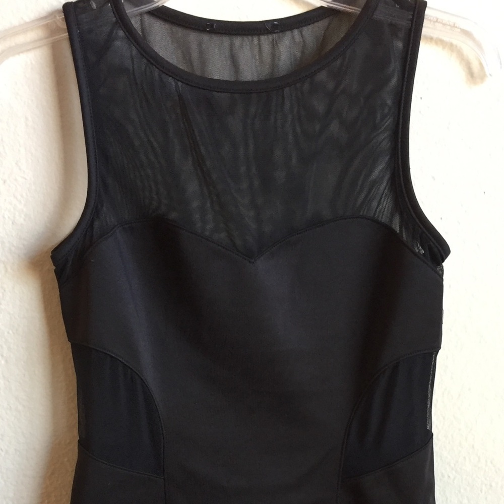 Black Sheer Mesh Bodycon Party Dress